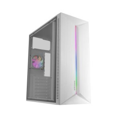 CAJA ATX SEMITORRE GAMING MARS GAMING MCBLAZE CRISTAL TEMPLADO GPU 300mm 1x3.5 3x2.5 BLANCO