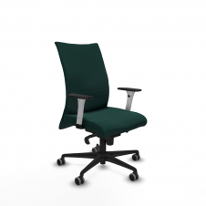 Piqueras y Crespo Albacete confidente sincro similpiel verde botella brazos 1D blancos base nailon ruedas 65mm engomadas