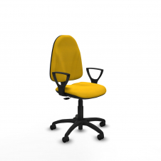 Piqueras y Crespo Algarra CP bali amarillo brazos fijos base poliamida ruedas nailon 50mm