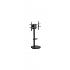 AISENS Soporte de suelo con rueda, bandeja para DVD para monitor/TV 50kg de 37-86, Negro