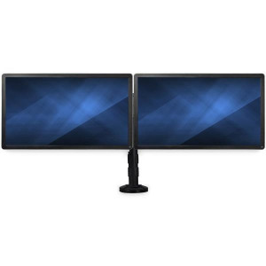 Brazo para Escritorio de Dos Monitores - con Barra Horizontal - Soporte de Mordaza/Ojal para Escritorio