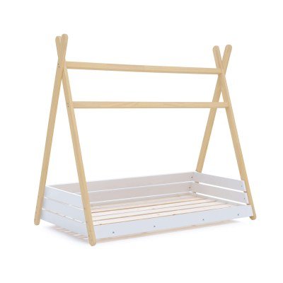 Estructura cama Montessori 70x140 cm en forma de cabaña madera · Homy Life NA140M-M6012