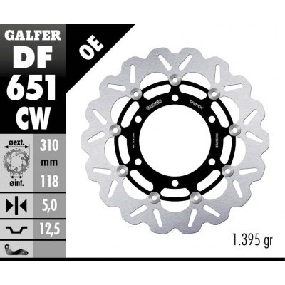 Disco de freno Wave® GALFER DF651CW