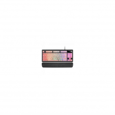 Teclado mars gaming usb tecnologia h-mech Español reposamuñecas gel Negro Rosa MKAXPES