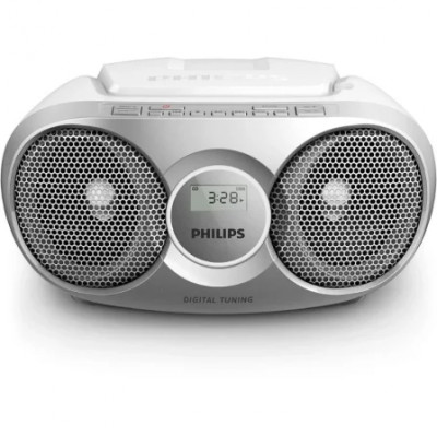 Radio CD Philips AZ215S/ 3W RMS/ con Cable/ Plata