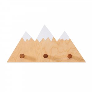 Percha infantil con forma de montañas madera/blanco · Eletre H130-M9777