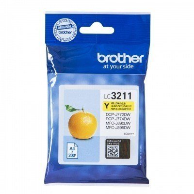 CARTUCHO INK JET BROTHER ORIGINAL YELLOW LC3211Y DCPJ572/MFCJ491