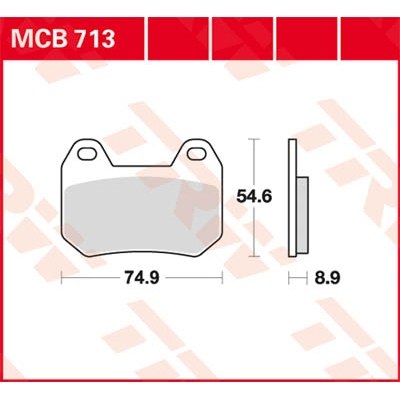 Pastillas de freno metal sinterizado SV TRW MCB713