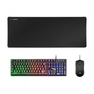 Kit teclado + raton mars gaming mcpx rgb + alfombrilla frances