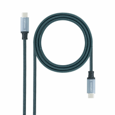 Nanocable Cable USB 3.1 Gen2 10Gbps 5A, 4K/60Hz, USB-C/M-USB-C/M, Gris/Negro, 2 m