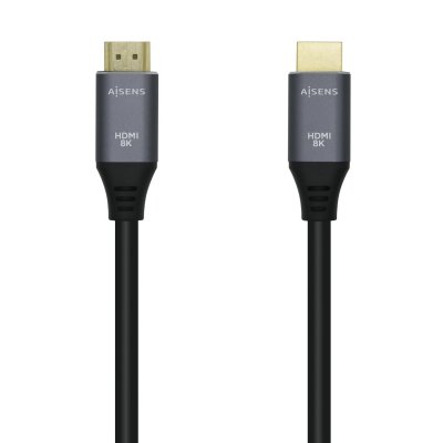 Cable HDMI Aisens A150-0425/ HDMI Macho - HDMI Macho/ 0.5m/ Gris Negro