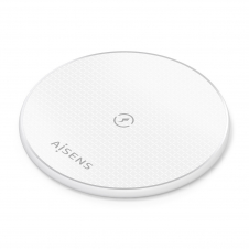 AISENS Cargador Inalambrico USB-C 15W Para Movil, Blanco