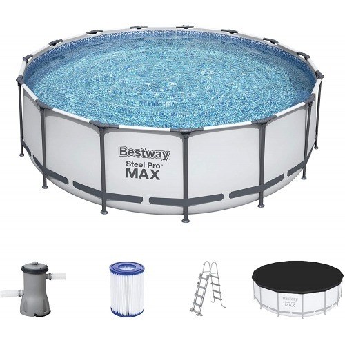 Bestway 56438 - piscina redonda con depuradora estructura metalica ø457x122 cm