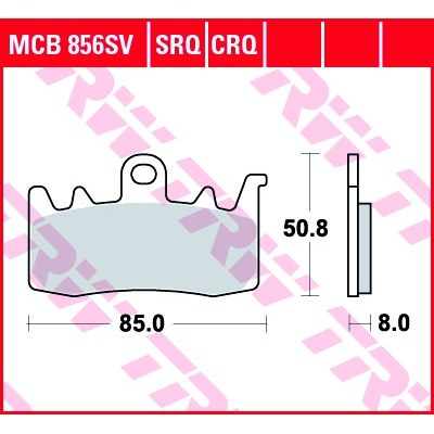 Pastillas de freno delanteras sinterizadas serie SRT TRW MCB856SRT
