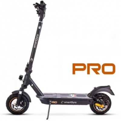 Patinete Eléctrico SmartGyro K2 Pro Black Certificado/ Motor 1000W/ Ruedas 10/ 25km/h /Autonomía 60km/ Negro