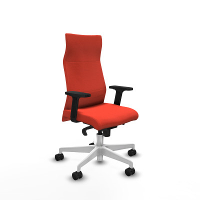 Albacete dirección sincro bali naranja oscuro brazos 2D base blanca ruedas 65 nailon