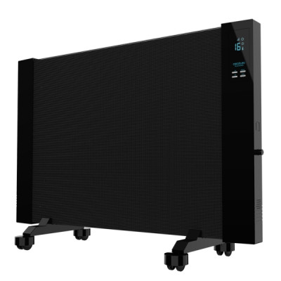 Cecotec Ready Warm 3100 Smart Now Placa Radiante de Mica - 2000W - Cobertura hasta 25m2 - Termostato - Temporizador - Proteccion Sobrecalentamiento - Sistema Antivuelco - 79x20x79cm - Color Negro