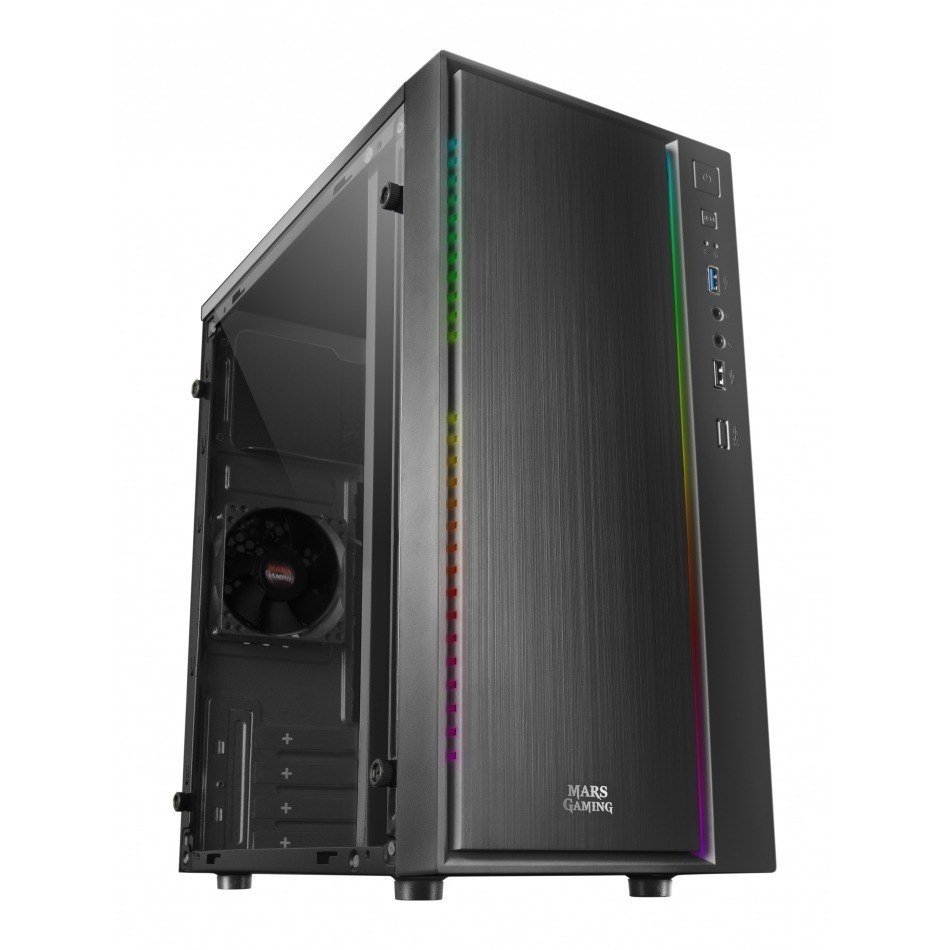 Mars Gaming MCM Caja M-ATX VENTANA 16xARGB 1X8cm