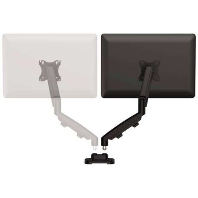 Fellowes Eppa Kit de Conversion para Monitor Doble - Hasta 39 y 8kg - Ajustable con Muelle de Gas - Color Negro