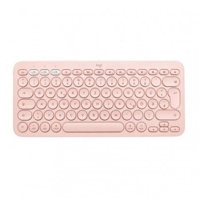 Teclado Compacto Inalámbrico por Bluetooth Logitech K380 para MAC/ Rosa