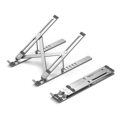Vention Soporte para Portatiles hasta 17 - Soporta hasta 15kg - Antideslizante - Aluminio - Angulo Ajustable - Color Plata