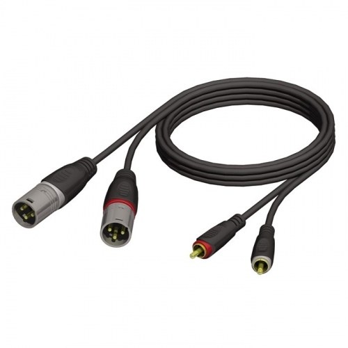 Cable XLR 2 Macho a 2 RCA Macho 1,5m