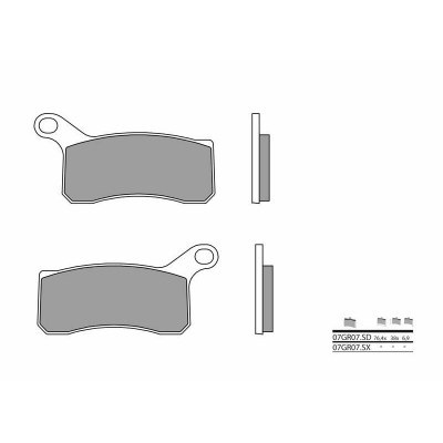 Pastillas de freno sinterizadas Brembo 07GR07SD 07GR07SD