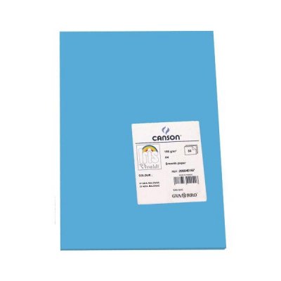 CANSON Pack de 50 Cartulina 185g A4 azul maldivas