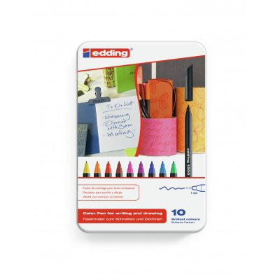 1200 colourpen rotulador Fino Negro, Azul, Marrón, Verde, Naranja, Rosa, Púrpura, Rojo, Amarillo 10 pieza(s)