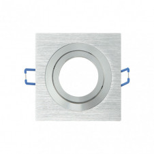 Empotrable Orient.cenote 1xgu10 Cuadrado Alum/cro 2x9,2x9,2 Cm 8 De Corte. C/portalampara