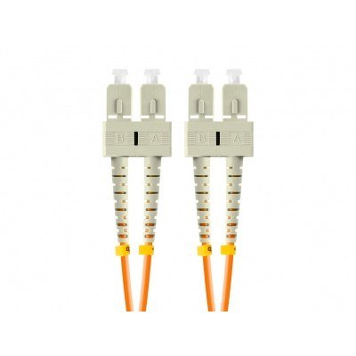 Latiguillo fibra optica sc - upc lanberg 5m multi duplex om2 50 - 125 lszh naranja