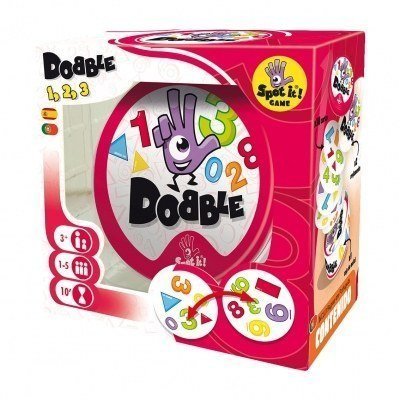 Juego de mesa dobble formas y numeros edad recomendada 3 años