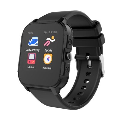 Smartwatch COOL Junior Silicona Negro (Salud, Deporte, Sue?o, IP68, Juegos)