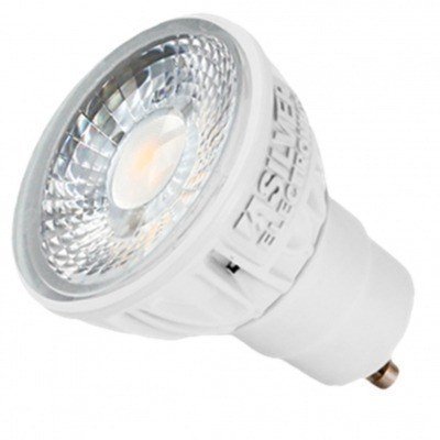 Bombilla led pro+ silver electronics dicroica 5w=60w - gu10 - 5000k - 38º - 470 lm - luz blanca - a+ - acabado blanco