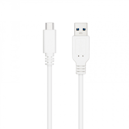 CABLE USB 3.1 GEN2 10Gbps 3A USB-C/M-A/M BLAN 0.5M
