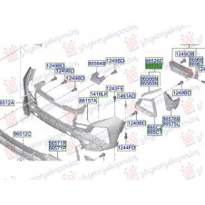 SOPORTE SUPERIOR DE PLASTICO PARA PARACHOQUE DELANTERO (O)