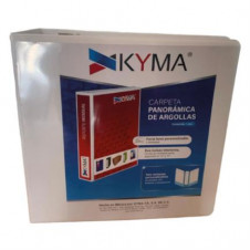 Carpeta Panorámica Kyma de Vinil Tamaño Carta 3 Aro en D Blanca