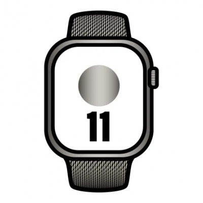 Apple Watch Series 11/ GPS / Cellular/ 46mm/ Titanio Natural/ Correa Milanese Natural S/M