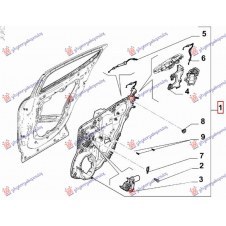 ELEVALUNA TRASERA ELECT. (SIN MOTOR) (CON PANEL) (O)