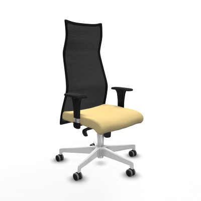 Albacete malla sincro malla negra similpiel crema brazos 1D base blanca ruedas 65mm engomadas