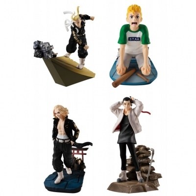 Set figuras megahouse petitrama series tokyo revengers toman heroic scenes