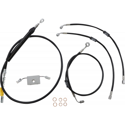 Kit líneas de freno/cables de manillar estándar en vinilo negro LA CHOPPERS LA-8157KT-16B