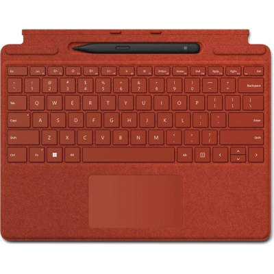 Teclado microsoft surface pro type cover + pen para surface pro9 rojo