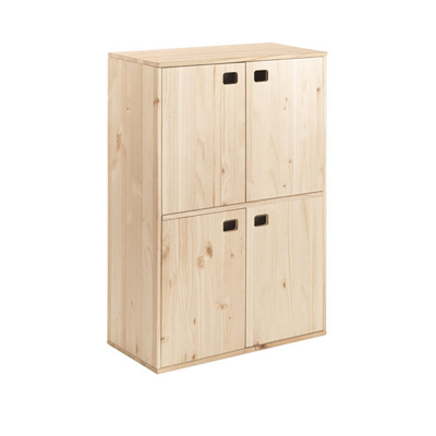 Mueble dinamic 4 puertas pino macizo 105,4 x 70,8 x 33 cm