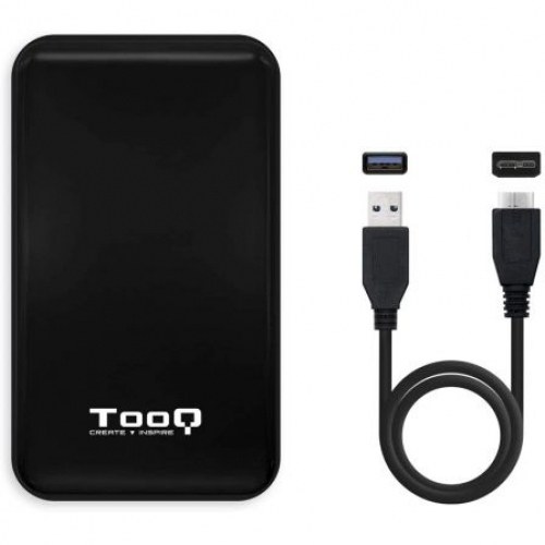 Caja Externa para Disco Duro de 2.5 TooQ TQE-2528B/ USB 3.1/ Sin tornillos