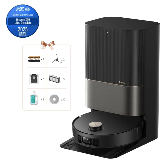 Robot aspirador Dreame X50 Ultra Complete negro, 20000 Pa, ProLeap, VersaLift, PowerDock - imagen 2