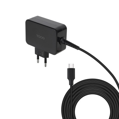 Tooq - CARGADOR PORTÁTIL GAN USB-C PD 45W, NEGRO