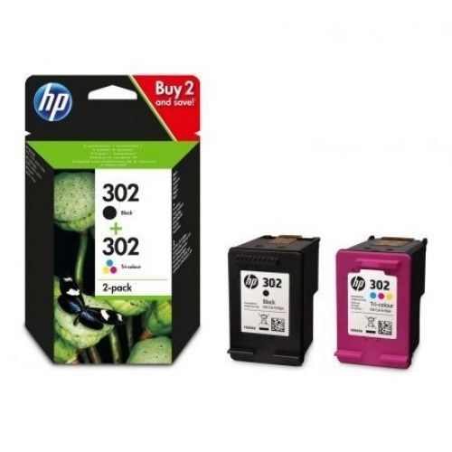 HP 302 Negro + Color Pack de 2 Cartuchos de Tinta Originales - X4D37AE