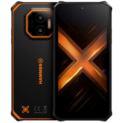Telefono movil smartphone rugerizado hammer energy x2 4g - 6gb - 128gb - 6 pulgadas - negro - naranja