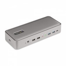 StarTech.com Docking Station KVM USB-C para Portátil - Replicador de Puertos USB Tipo C para 2 Monitores DisplayPort 4K 60Hz - Hub 5x USB - PD 90/45W